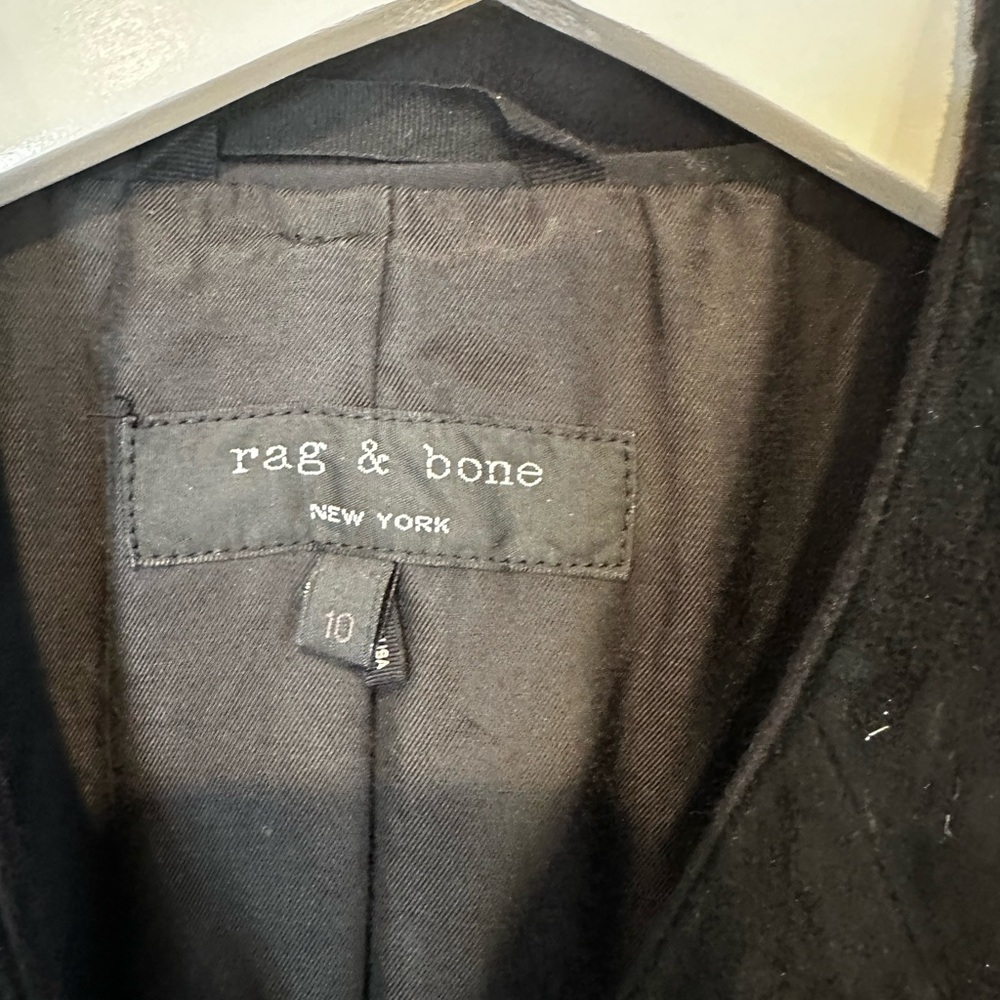 Rag & Bone navy with Black  trim Double-Breasted coats - Picture 4 of 9